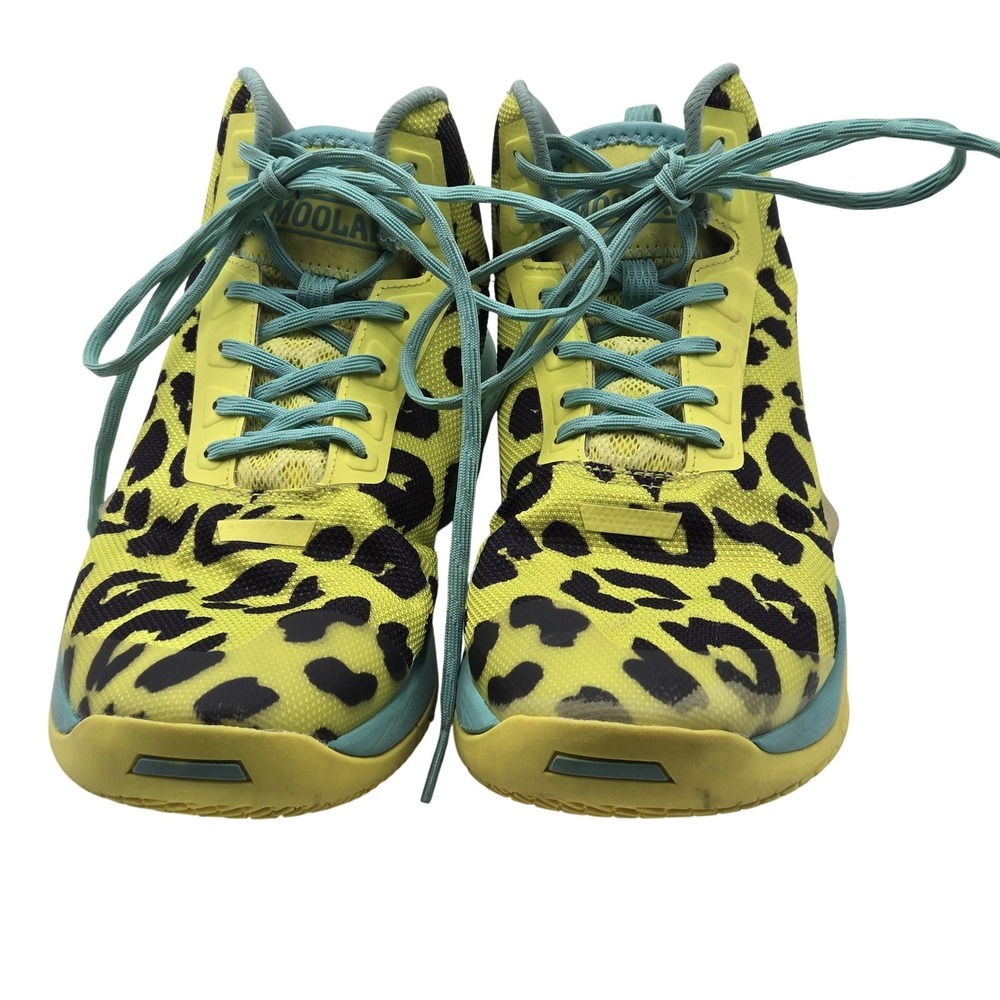 Moolah Kicks Phantom MM1 Shoes Womens Size 8.5 Yellow Leopard Print Basketball